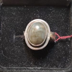 Malachite Ladies Sterling Silver Ring